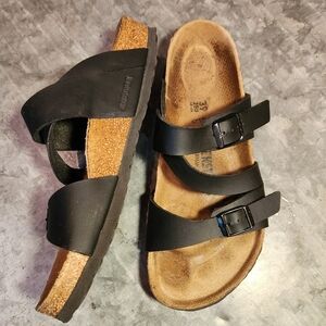 Birkenstock Salina Slide Sandals Black Size 39 (Size 8)